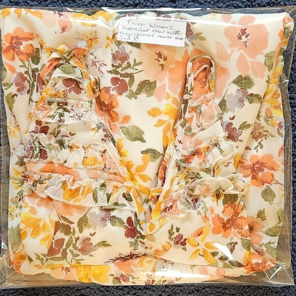 Trixxi New Juniors Floral Print Sleeveless Asymmetrical Hem Mini Dress Size XL - Picture 16 of 16